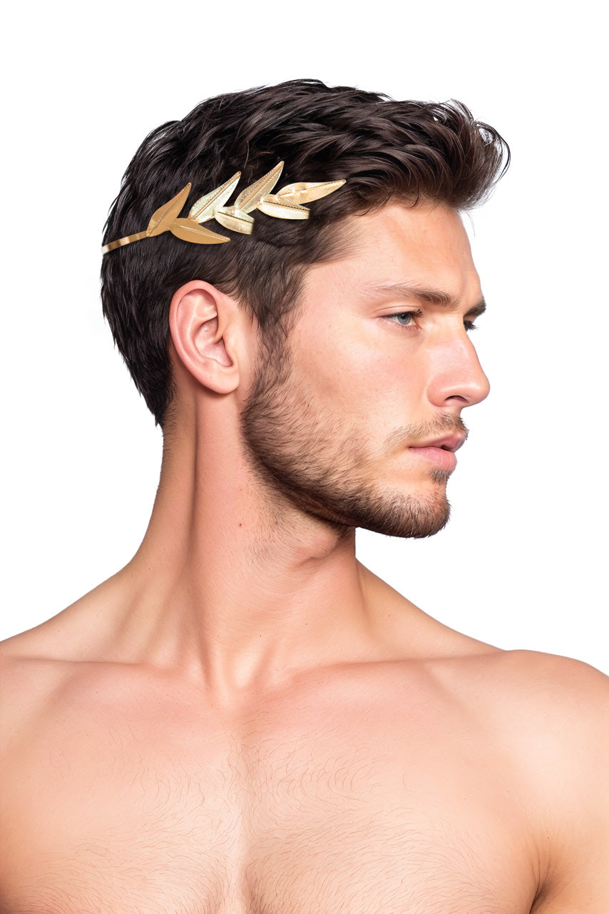 Metal Greek Gold Leaf Headband