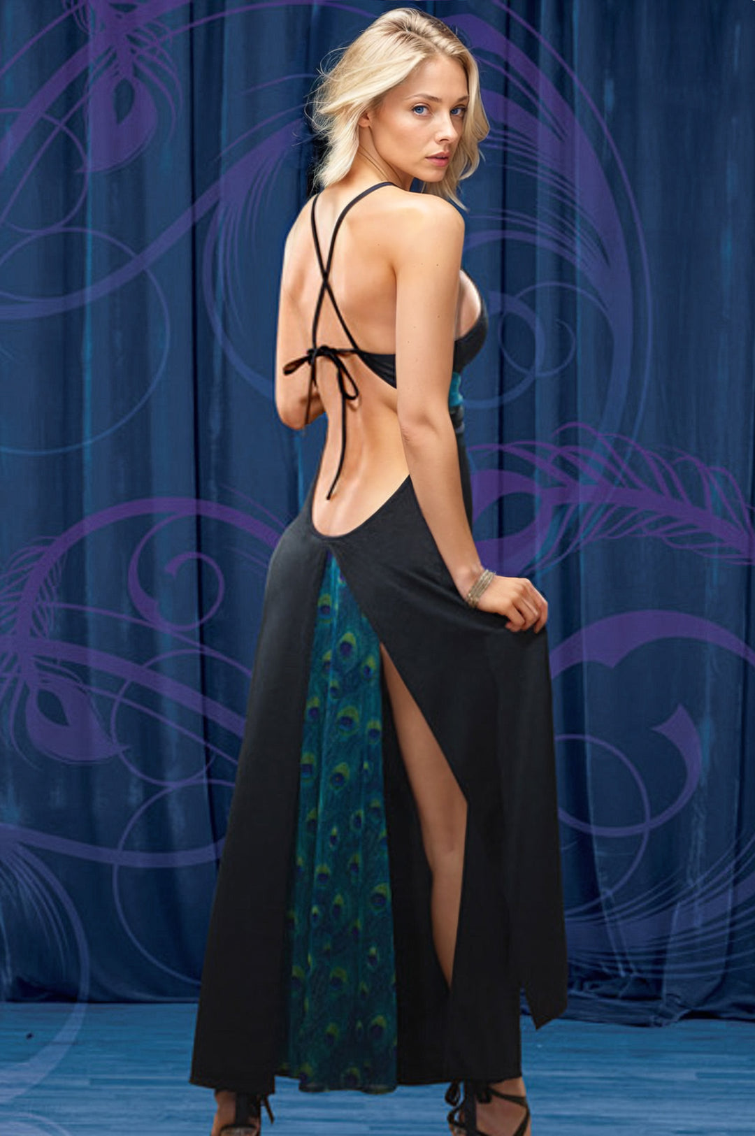 Peacock Lingerie Gown