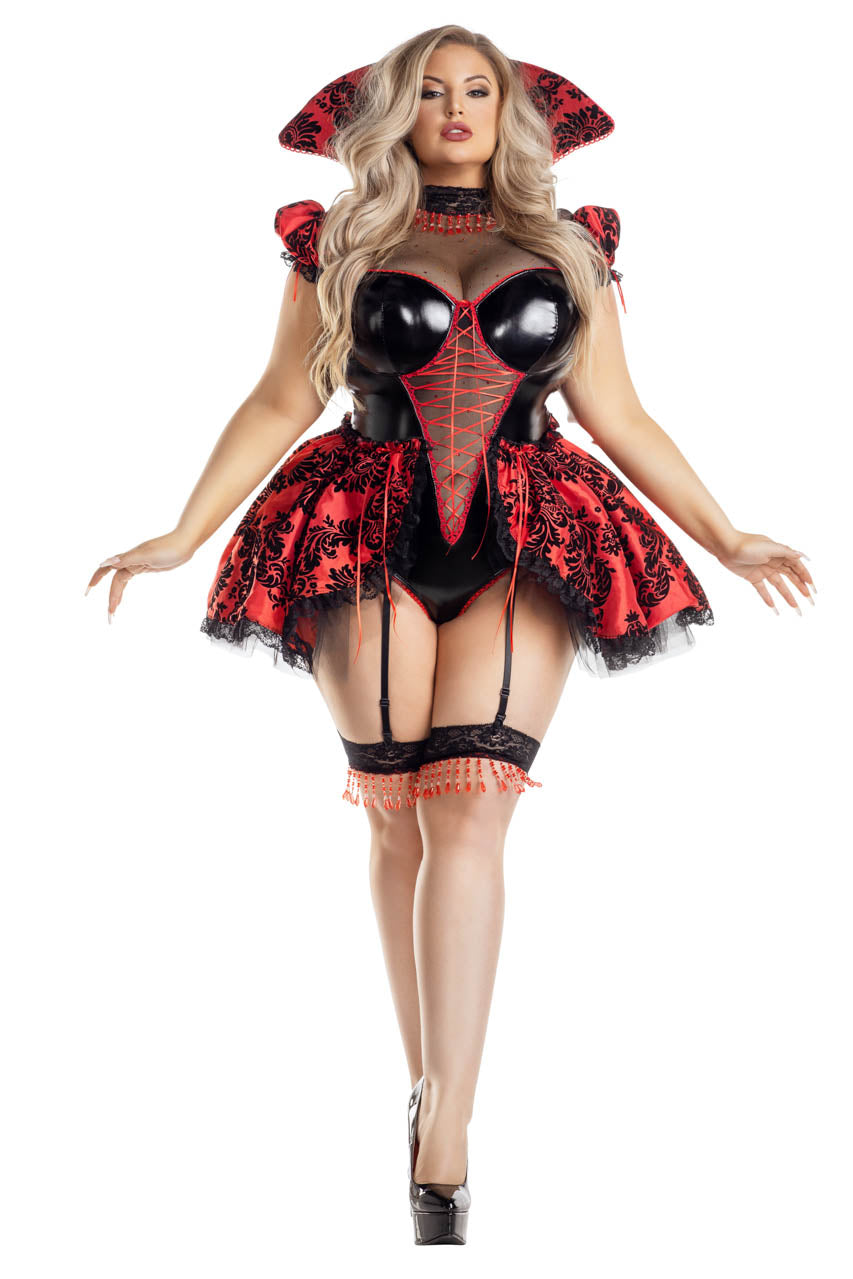 Plus Size Vamp Fatale Costume, Plus Size Black and Red Vampire Costume 3wishes.com Plus Size Vamp Fatale Costume, Plus Size Black and Red Vampire Costume 3wishes.com