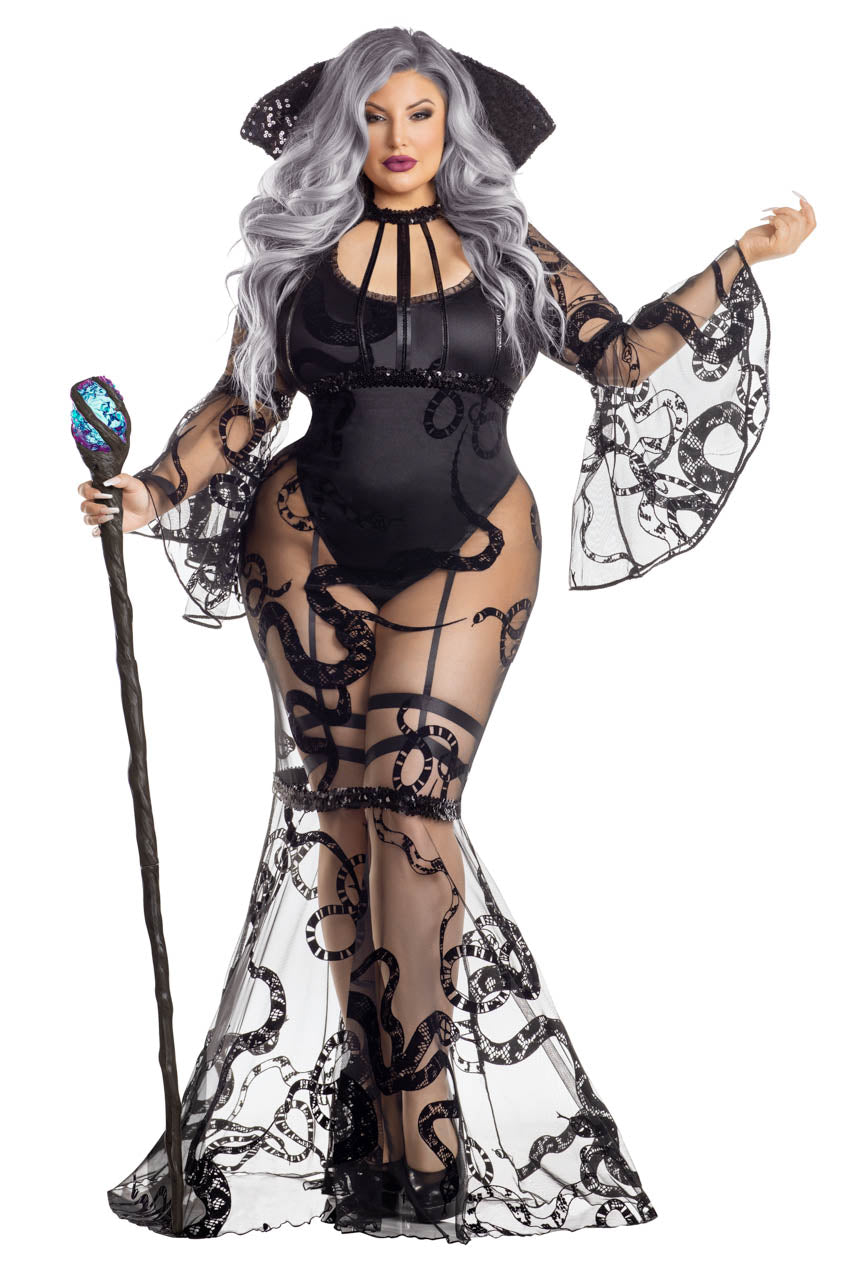 Plus Size Viper Sorceress Costume, Plus Size Snake Witch Costume 3wishes.com Plus Size Viper Sorceress Costume, Plus Size Snake Witch Costume 3wishes.com