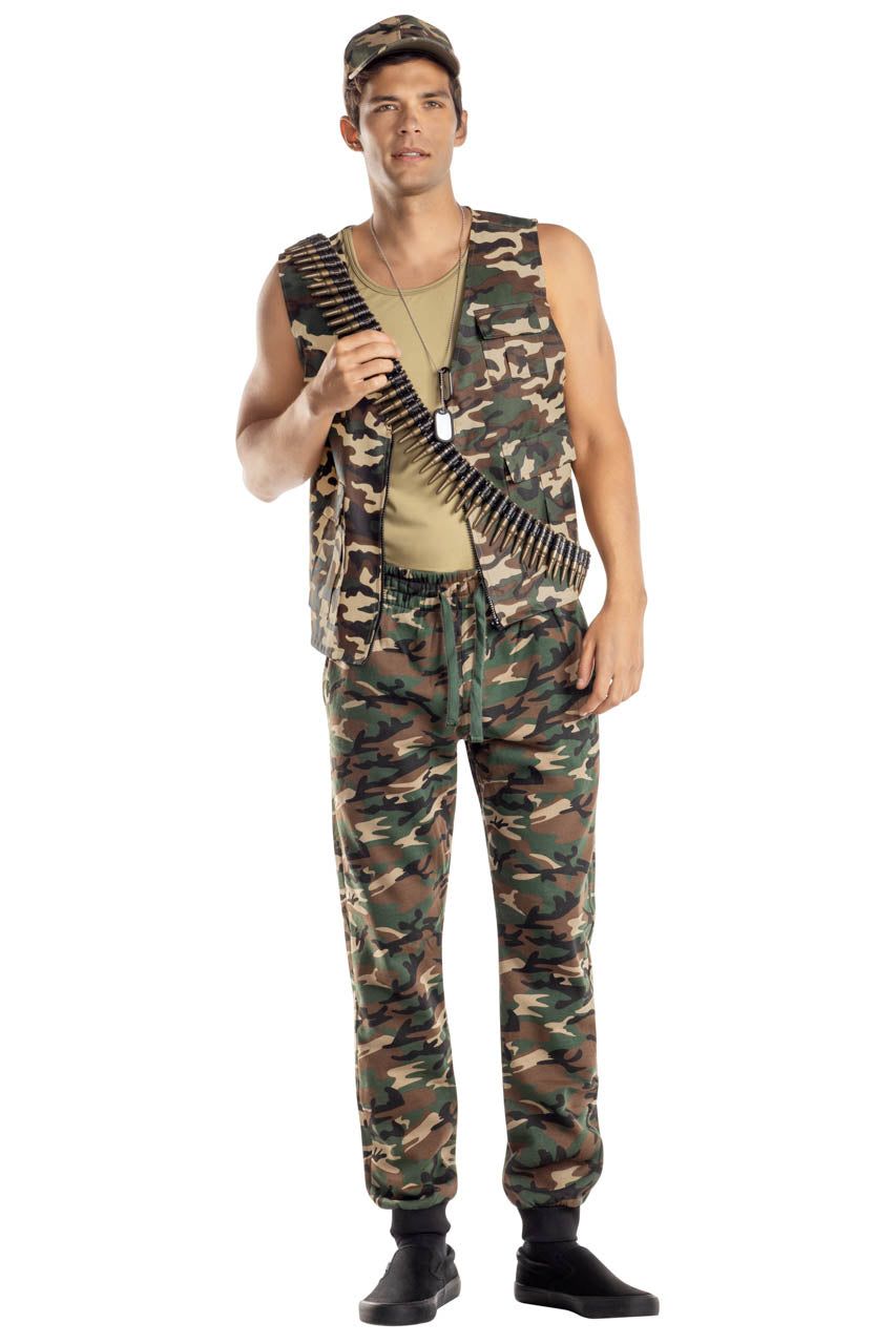 Army Recruit Costume, Mens Military Costume