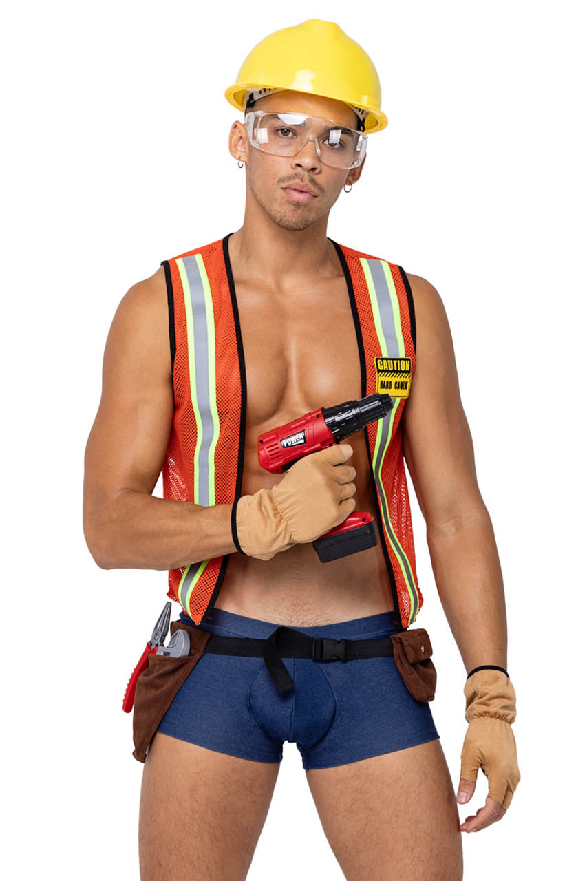 male stripper gear Mens Construction Hard Worker Costume, Mens Construction Costume – 3wishes.com