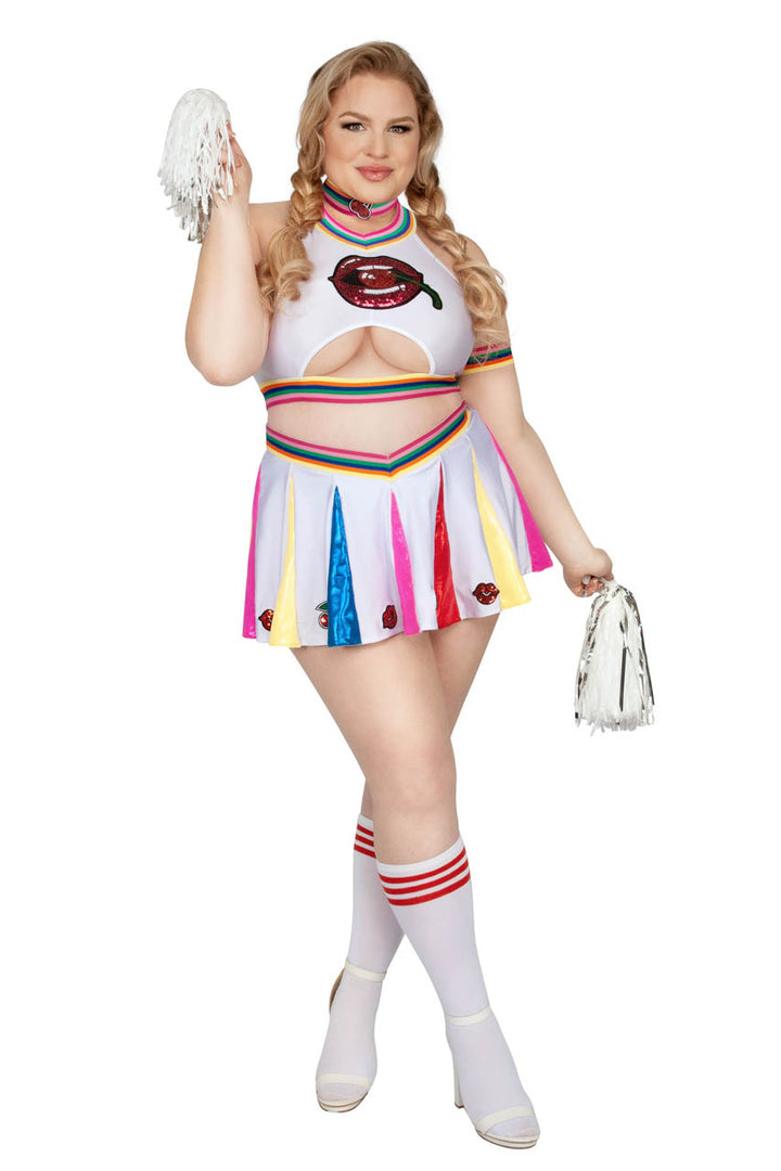 Plus Size Bomb Cherry Cheerleader Costume