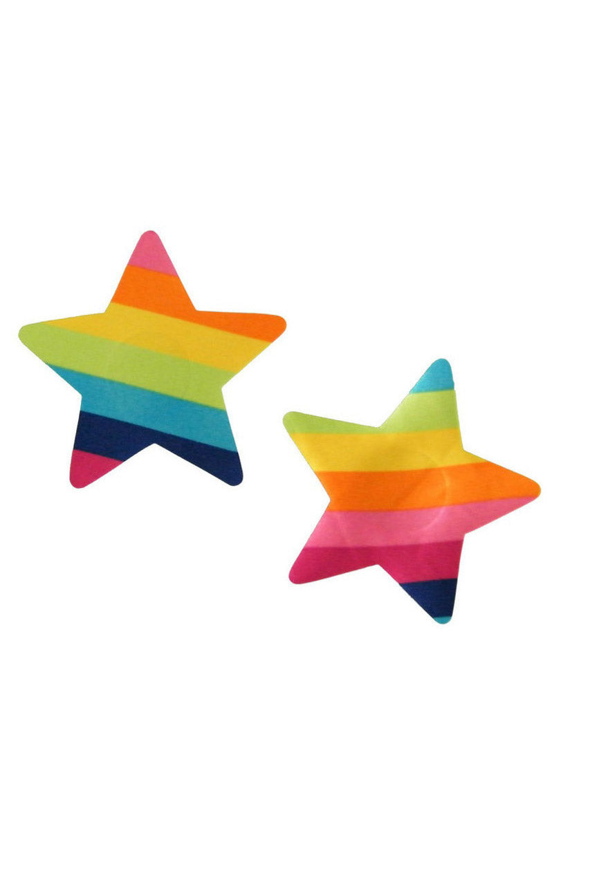 Rainbow Stripes Star Pasties