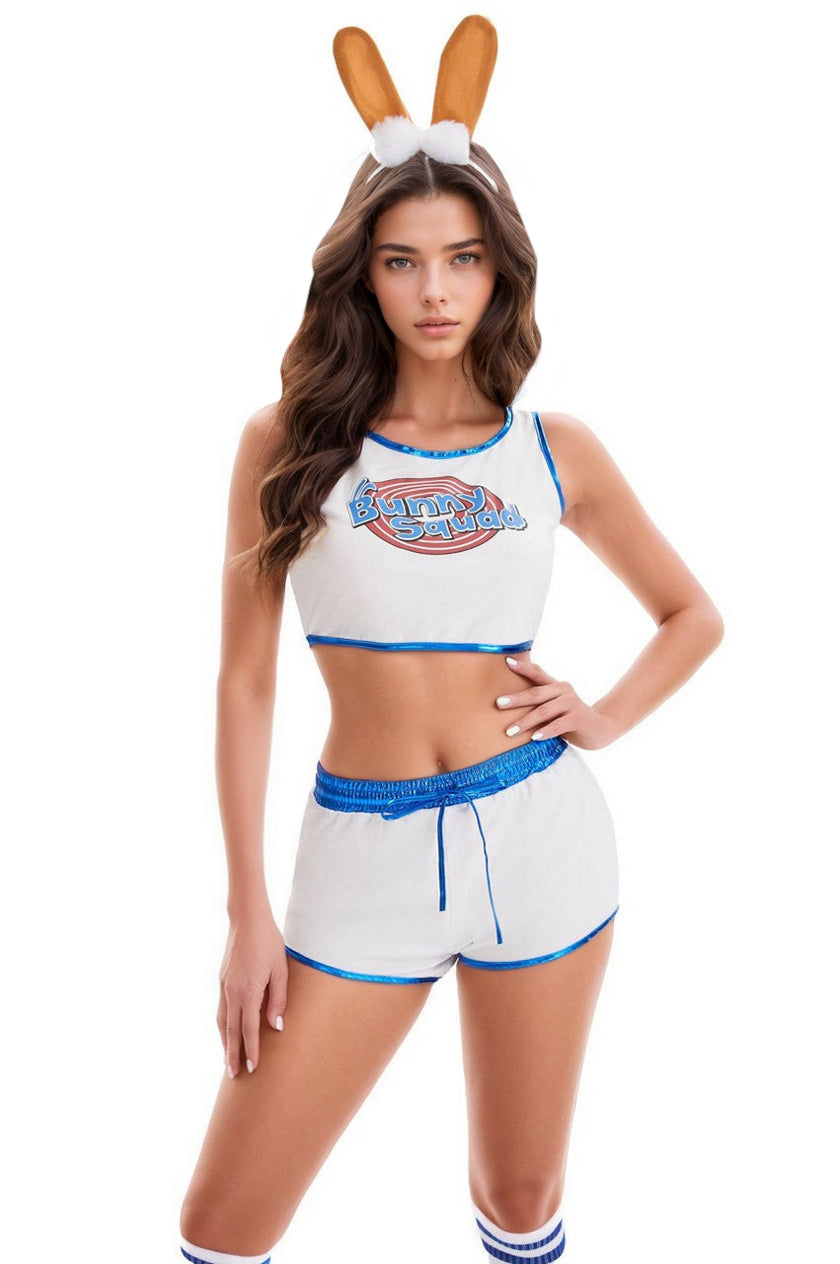 Adult Women’s Shoot Your Shot Bunny Squad Costume – Basketball Bunny Halloween Outfit