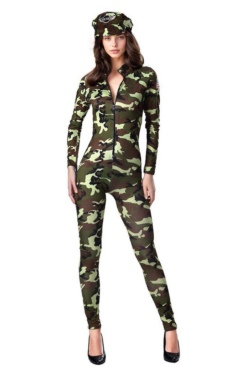 Camo Cutie Halloween Costume, Camouflage Jumpsuit Costume – 3wishes.com