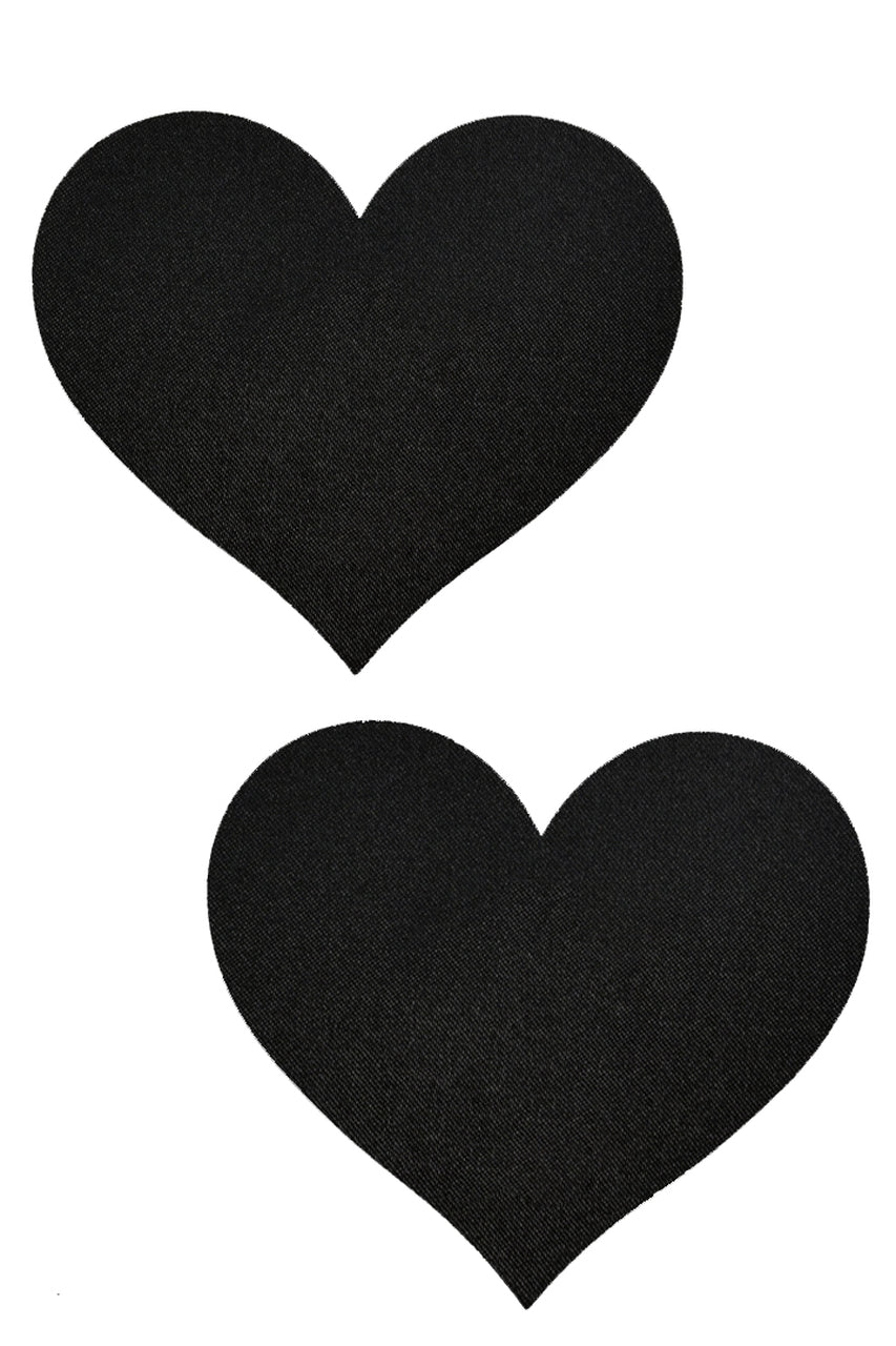 Black mini heart nipple pasties