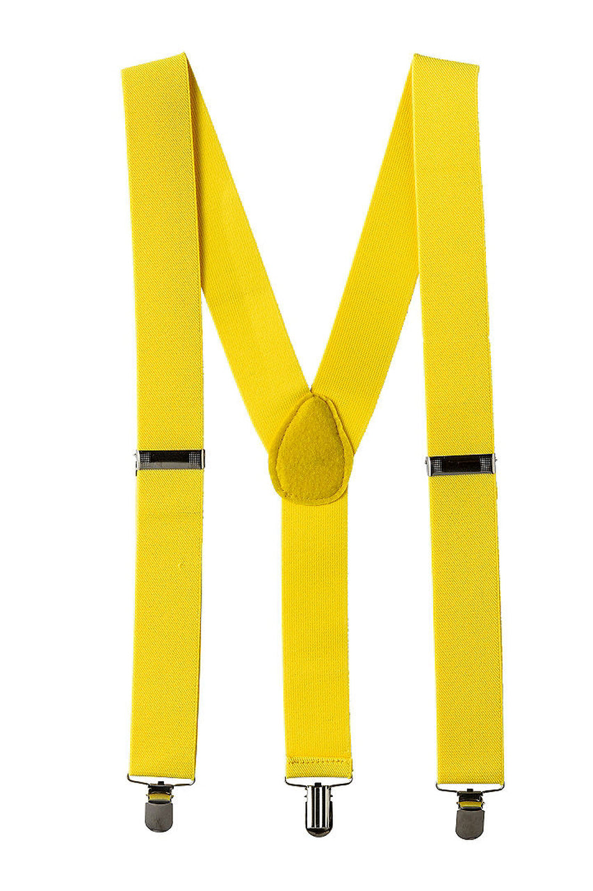 Yellow suspenders, yellow costume suspenders