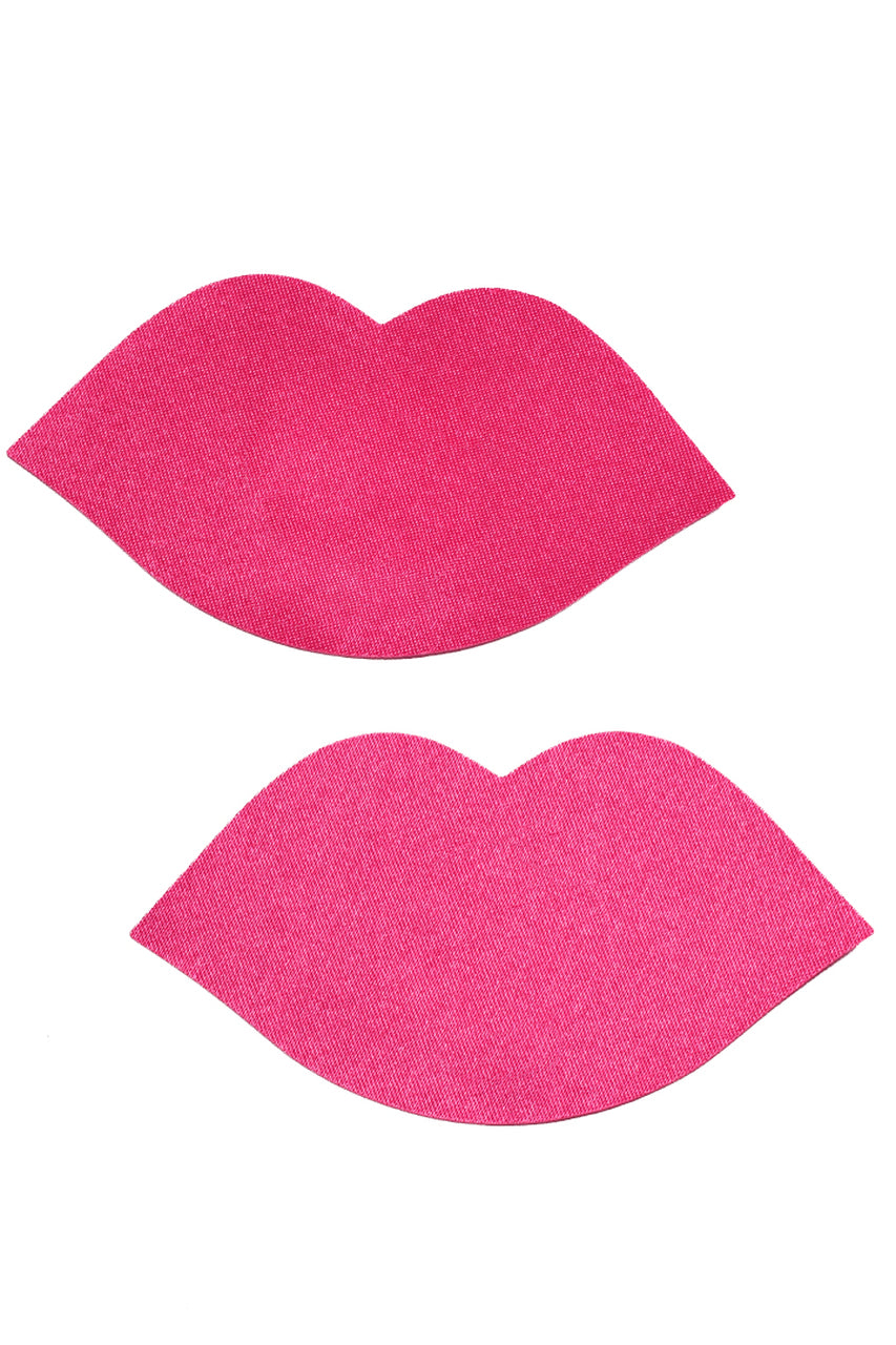 Women's pink lips nipple pasties