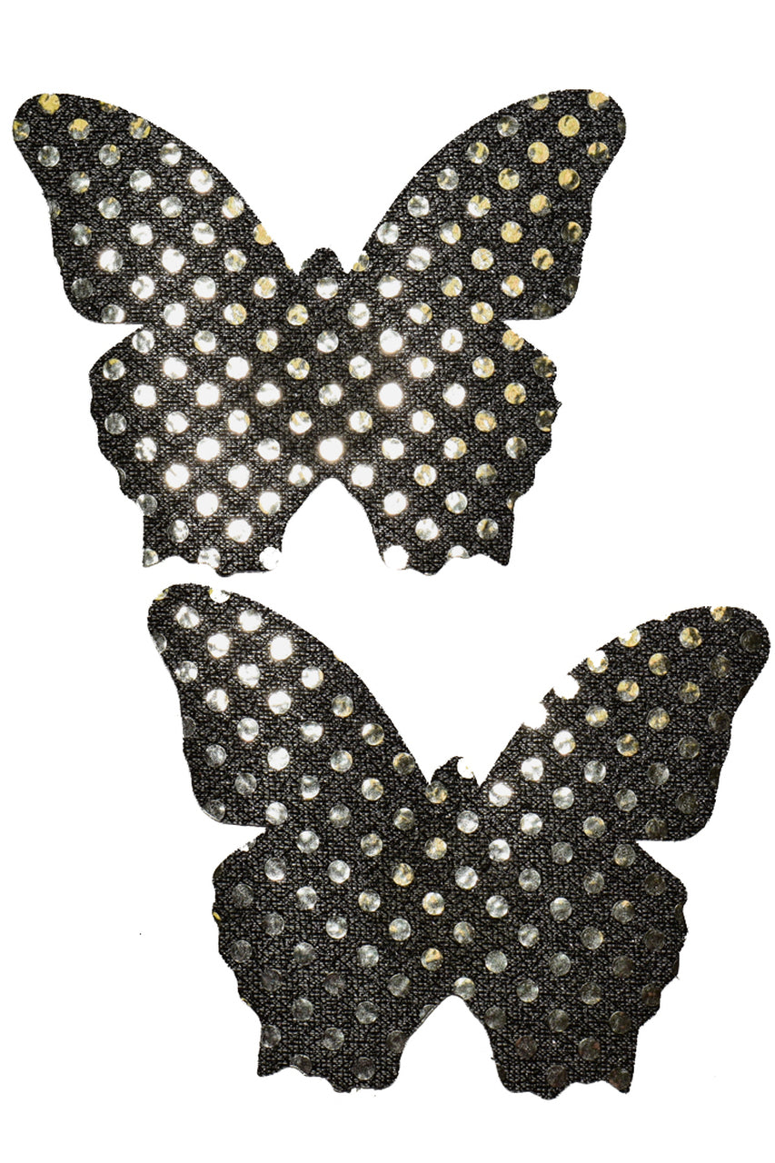 Black Sequin Butterfly Nipple Pasties