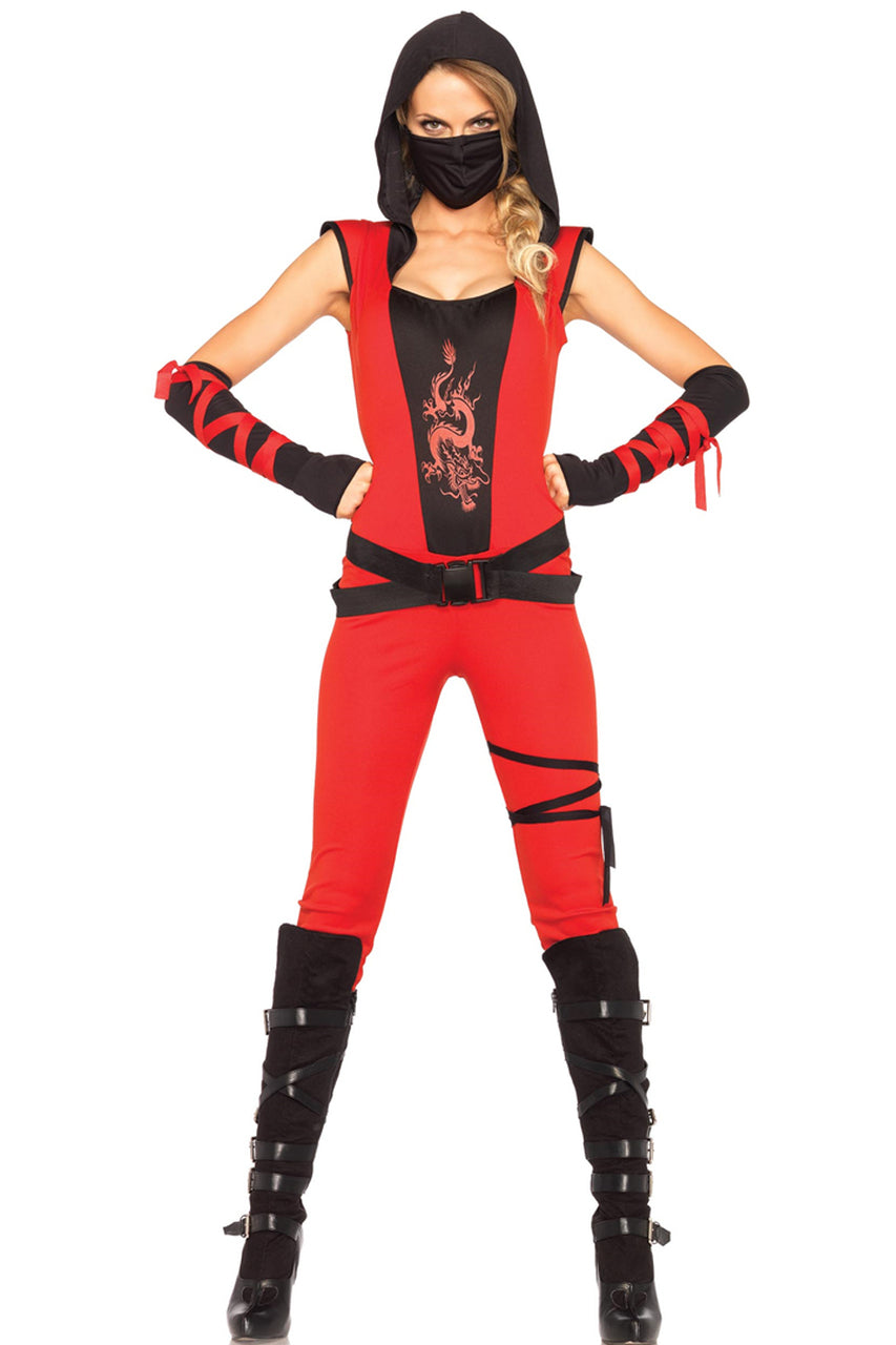 women's red ninja costume