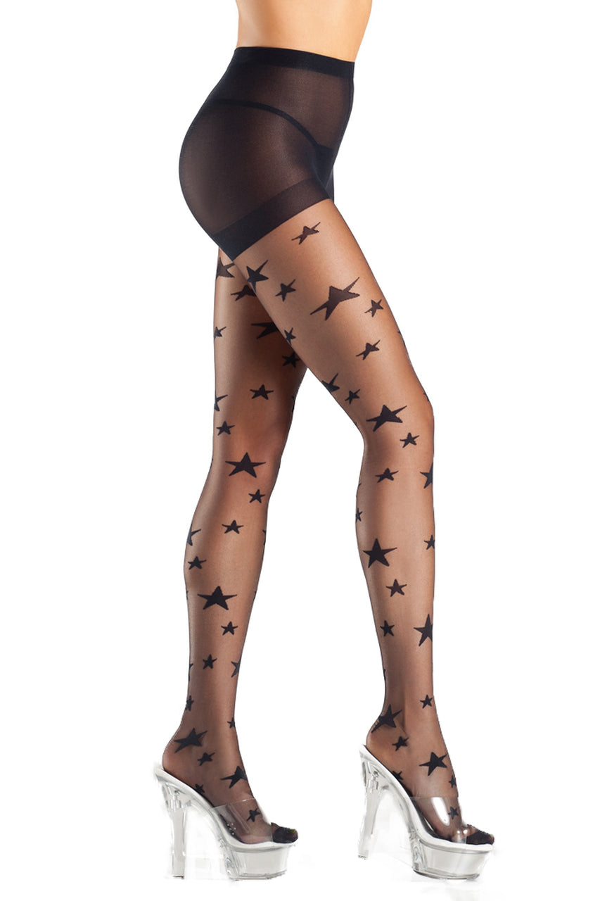 Shop these stars tights with star pattern and pantyhose with feet