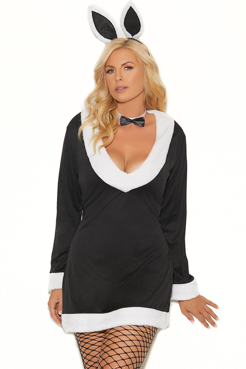 Plus Size Sexy Black Bunny Costume, Plus Size Bunny Dress Costume 3wishes.com Plus Size Sexy Black Bunny Costume, Plus Size Bunny Dress Costume 3wishes.com