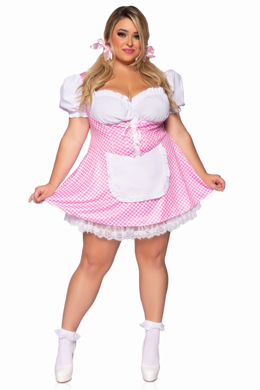Plus Size Pink Gingham Costume