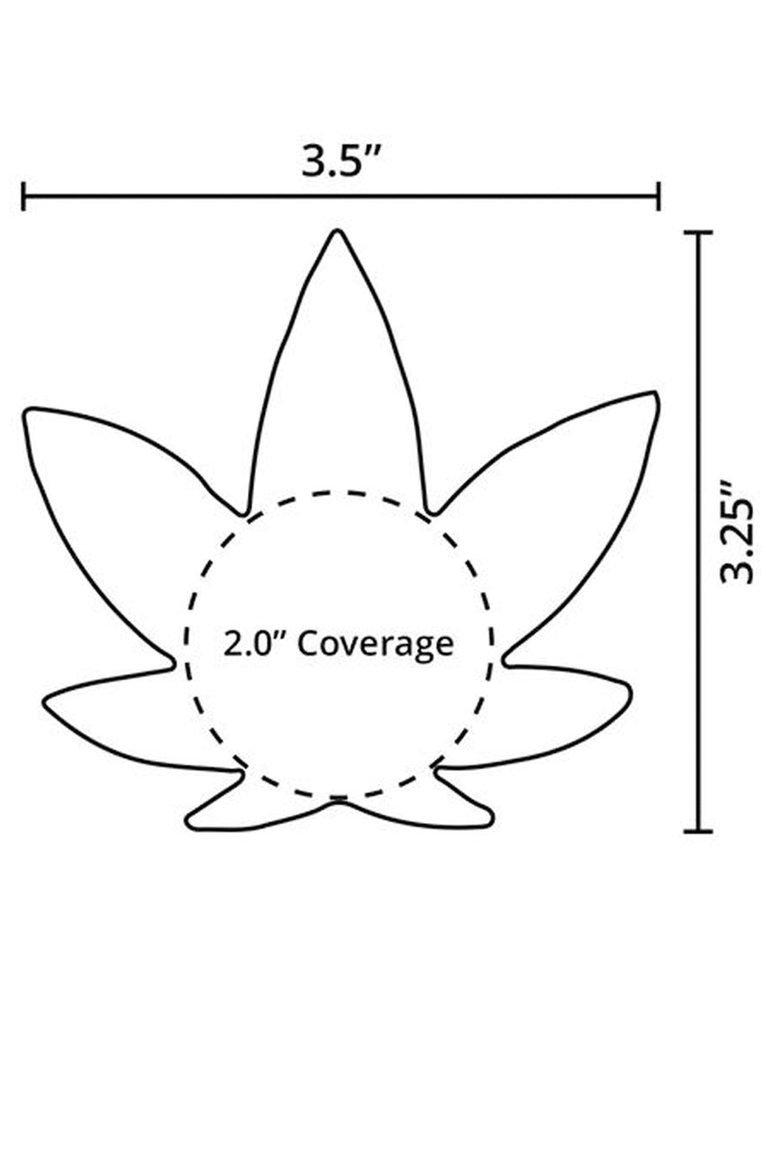 Pot leaf nipple pasties measurements