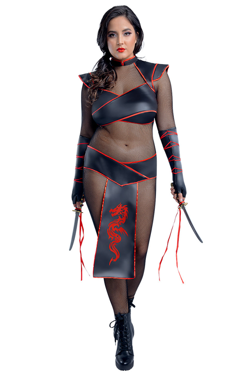 Plus Size Alluring Assassin Costume, Plus Size Ninja Halloween Costume