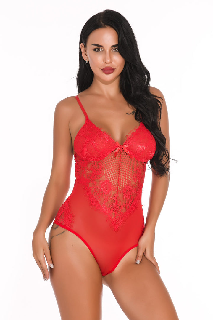 Lacy Inset Teddy Lingerie