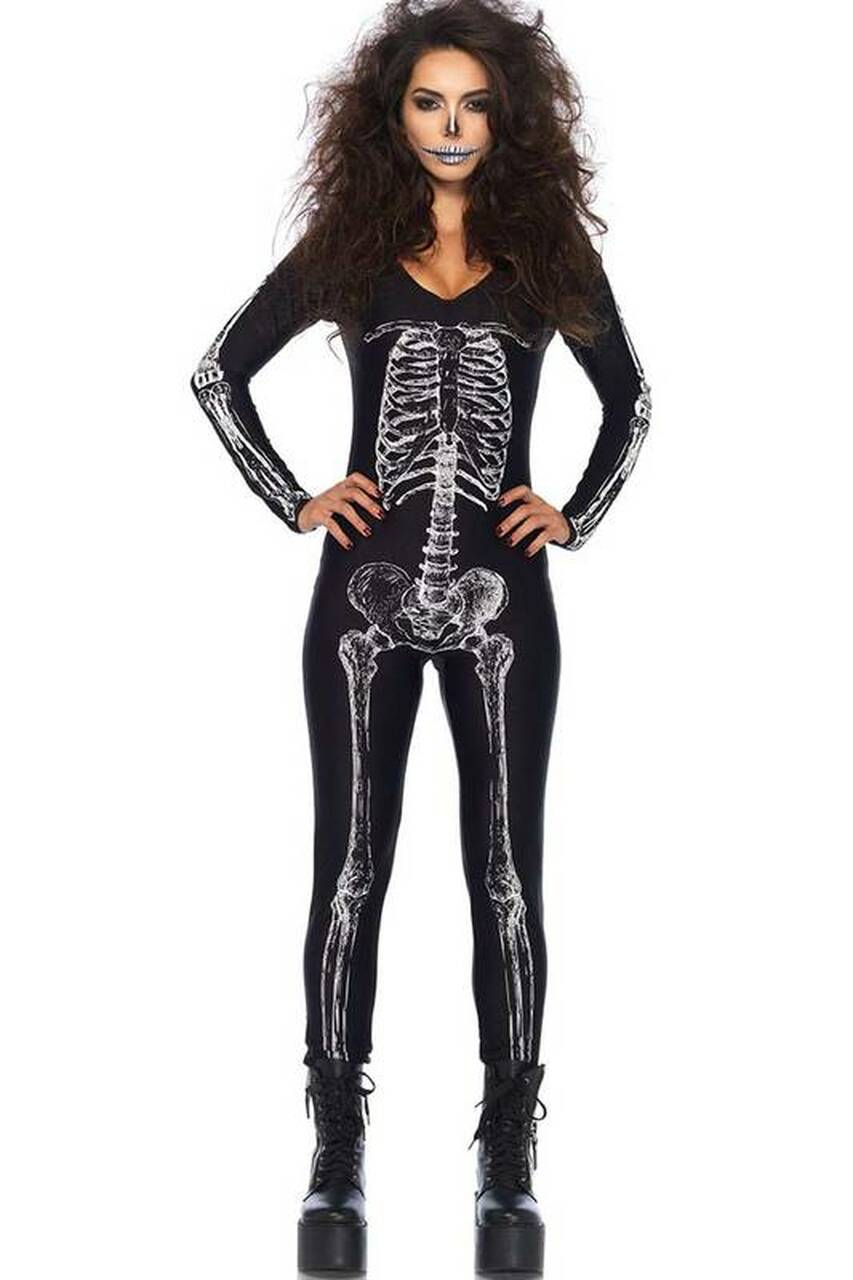 X-Ray Catsuit Costume with White Skeleton Print | 3WISHES.COM  3wishes.com