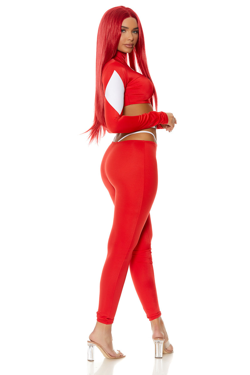 Plus Size Red Mighty Power Superhero Costume
