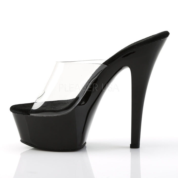Pleaser Shoes - Women's sexy clear 6 inch heel stripper pumps with 1.8" platform.