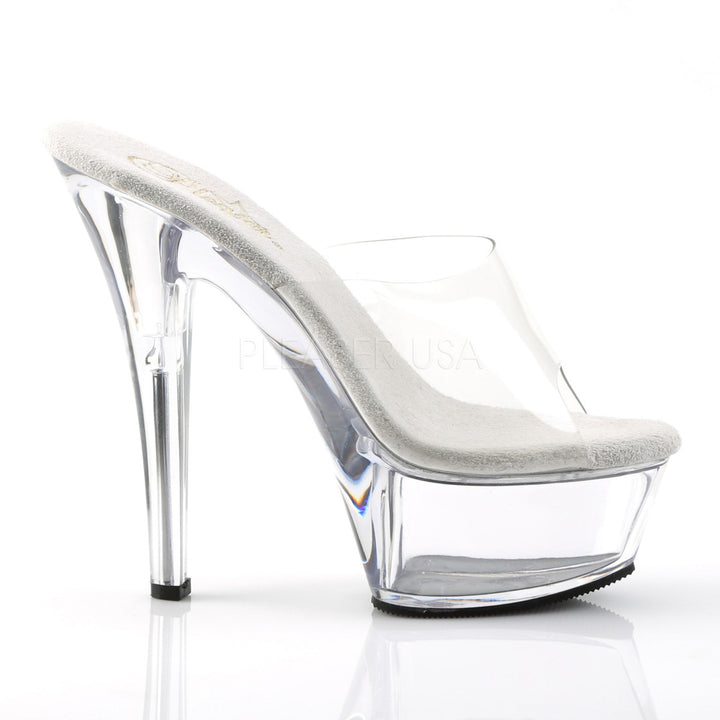 Women's fun &amp; flirtatious clear exotic dancer heels featuring, 6 inch spike heel, and 1.8" platform - Pleaser Shoes