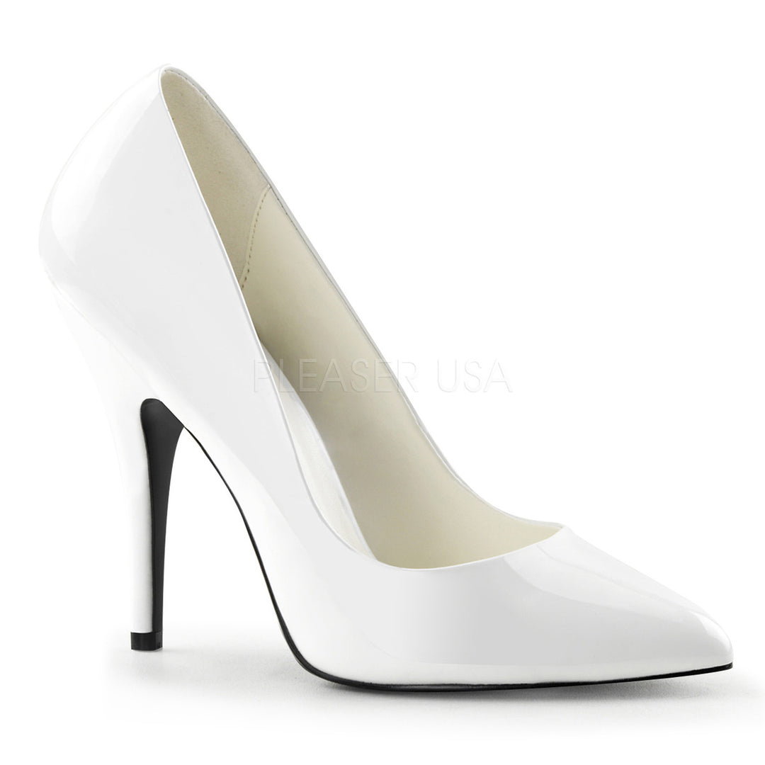 Women's white 5" heel shoes