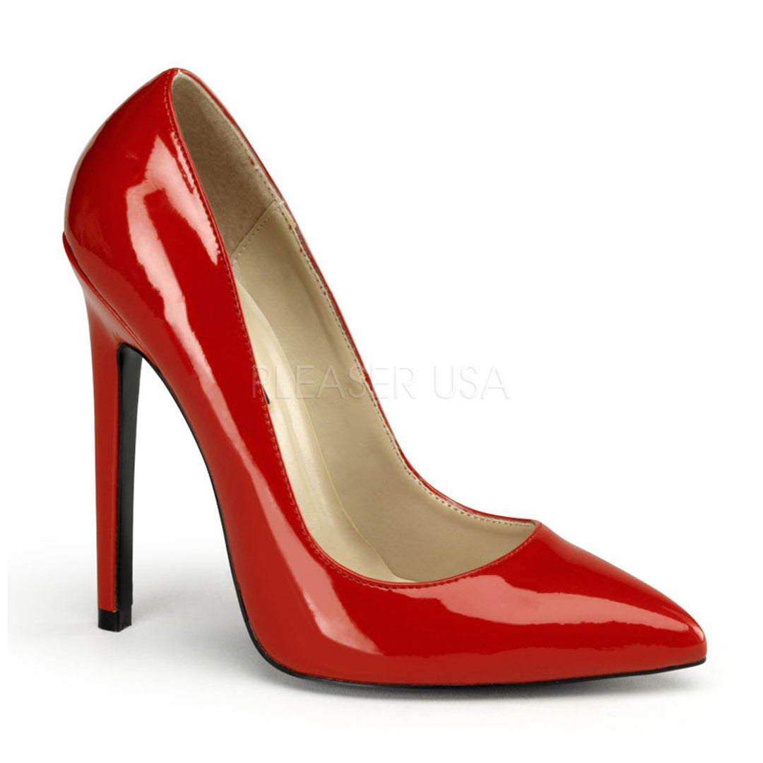 Women's red 5" high heel shoes