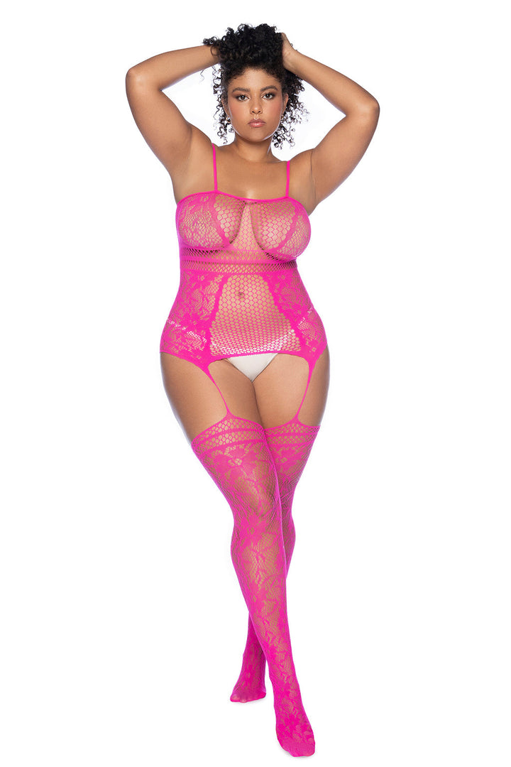 Fishnet Stocking with Necklines &amp; Straps