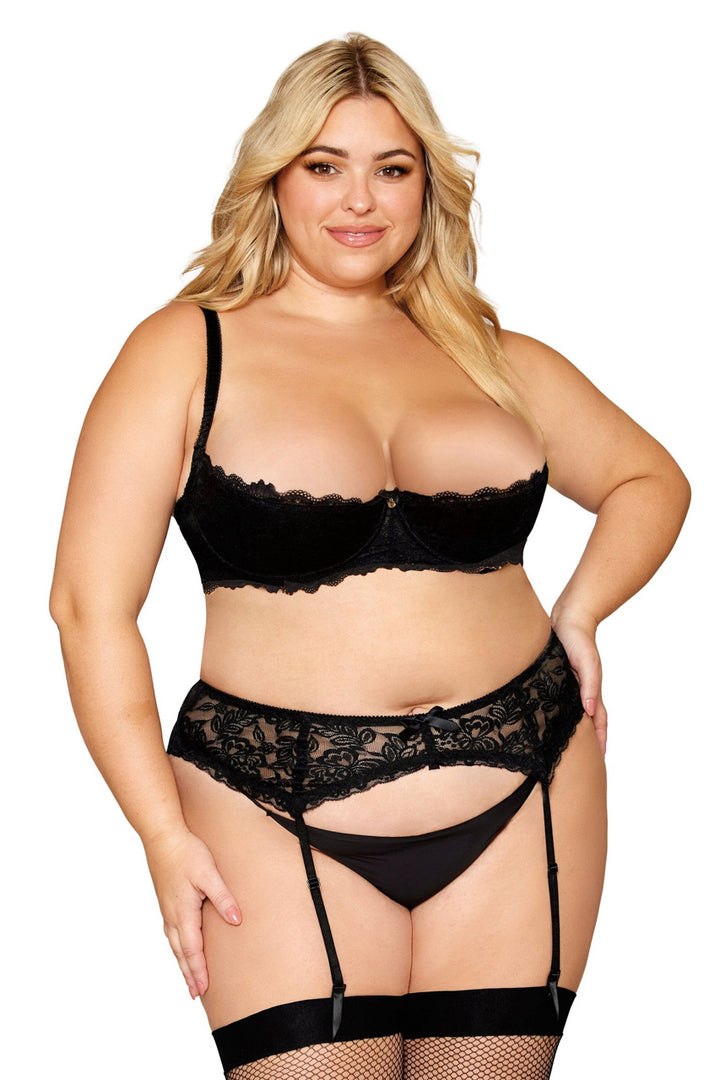 Black Lace Shelf Bra