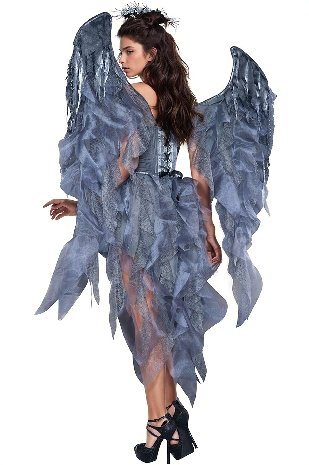 Fallen Angel Costume Sexy Dark Angel Costume for Women 3wishes