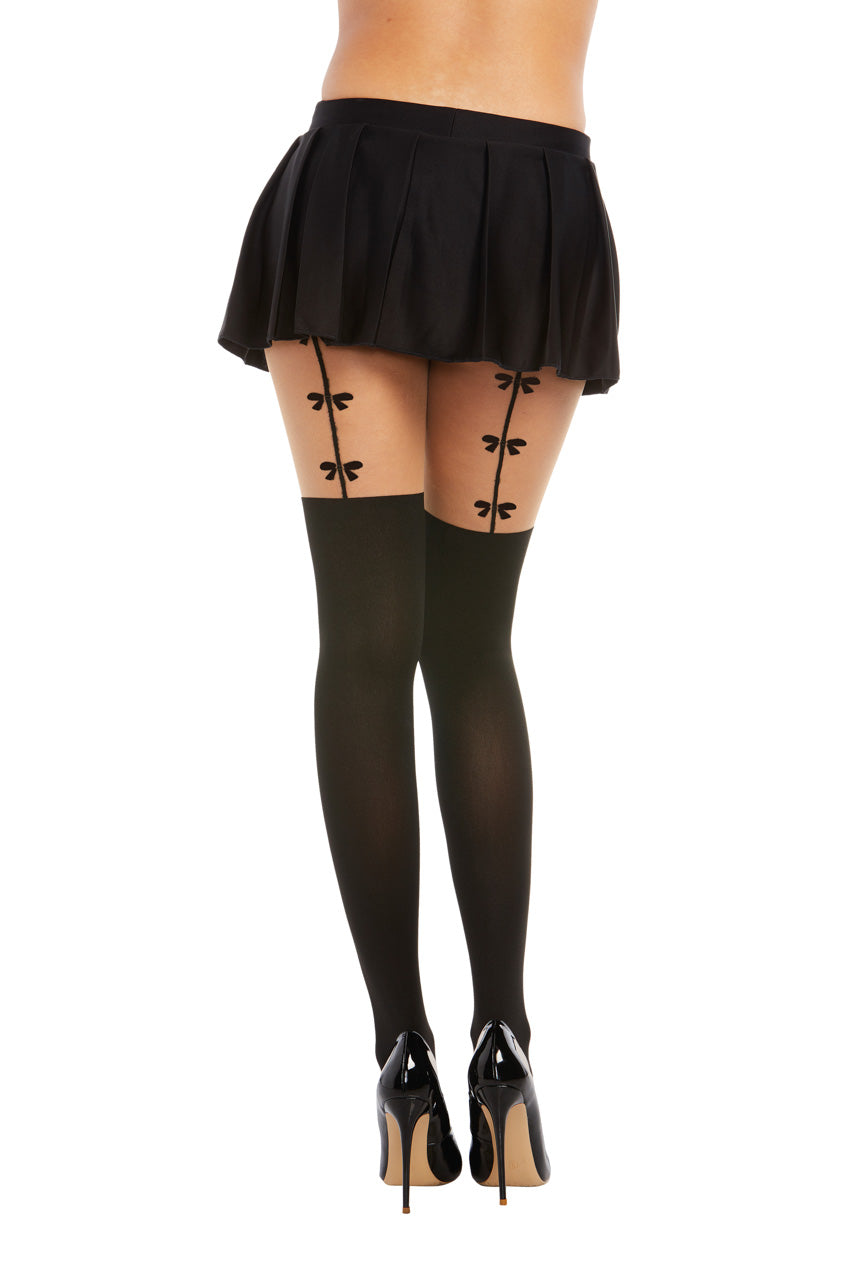 Bow Seam Pantyhose