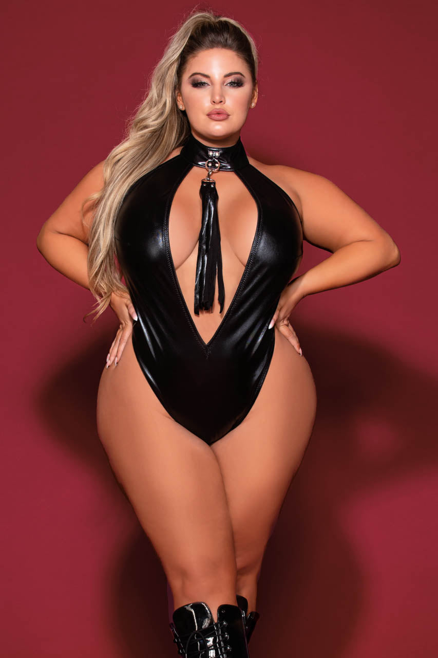Plus Size Fetish Teddy and Whip