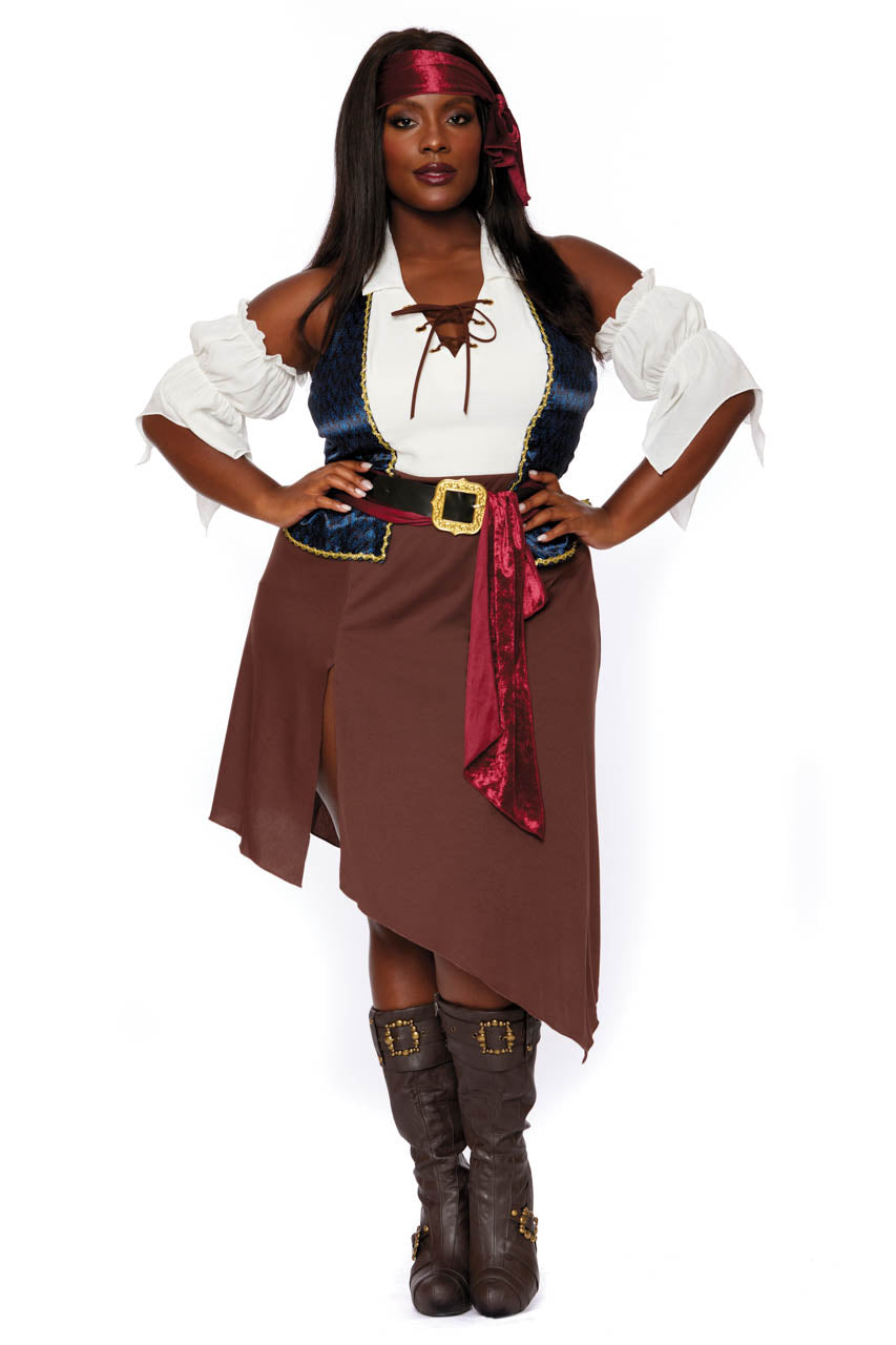 Plus Size Rogue Pirate Wench Costume