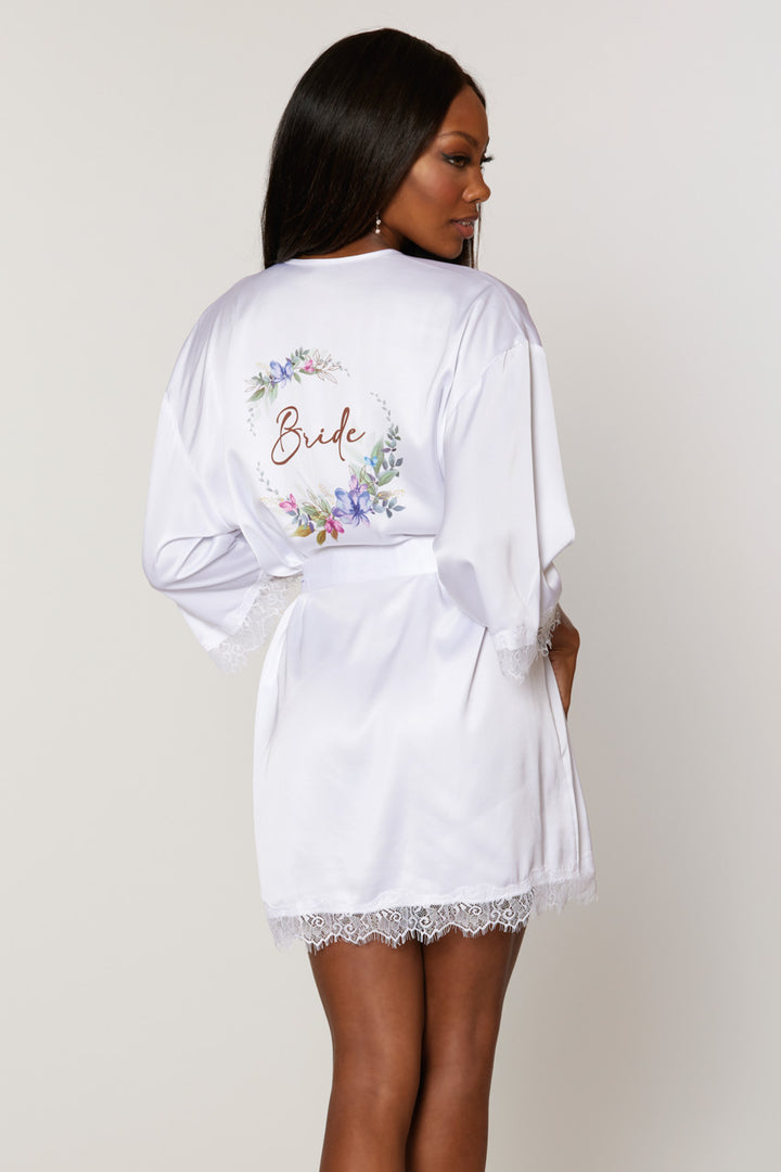 Satin and Lace Bride Robe