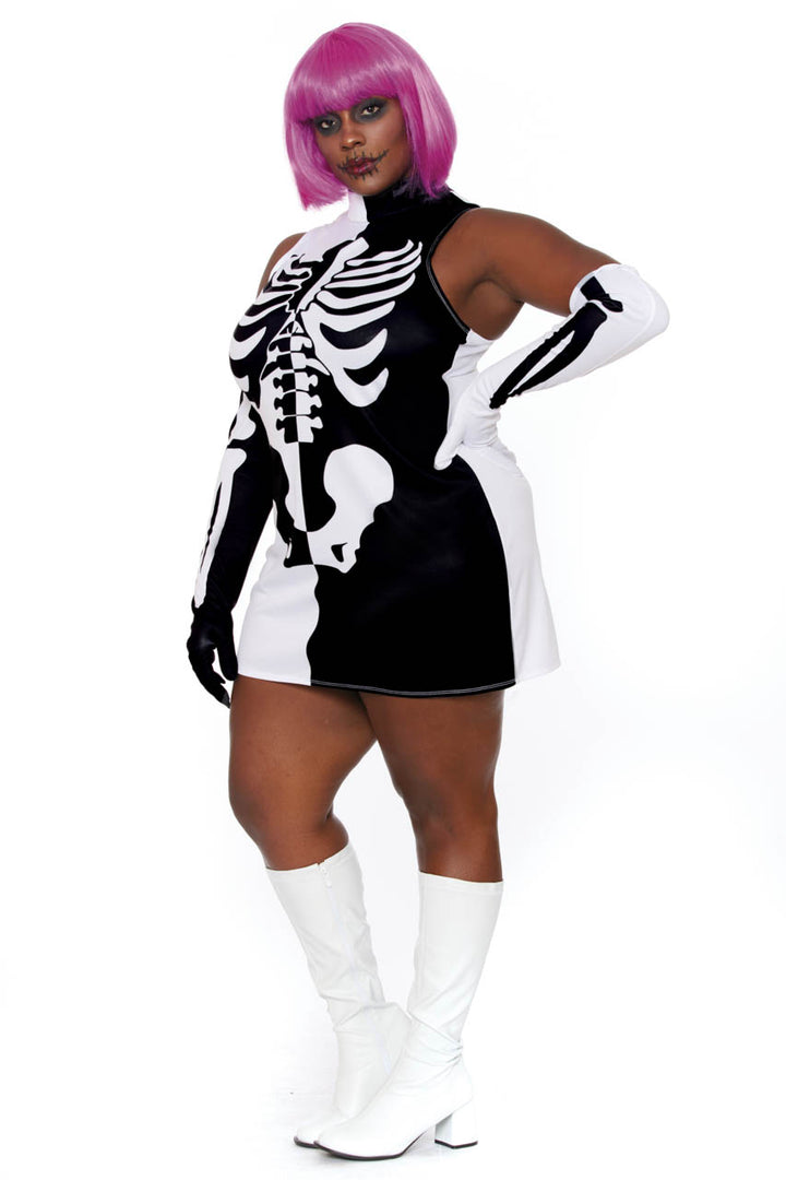 Plus Size Parti Skeleton Costume