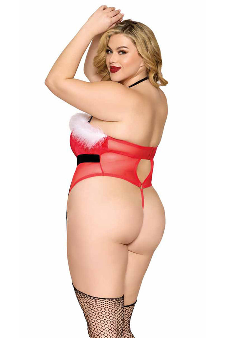 Plus Size Red Velvet Santa Teddy