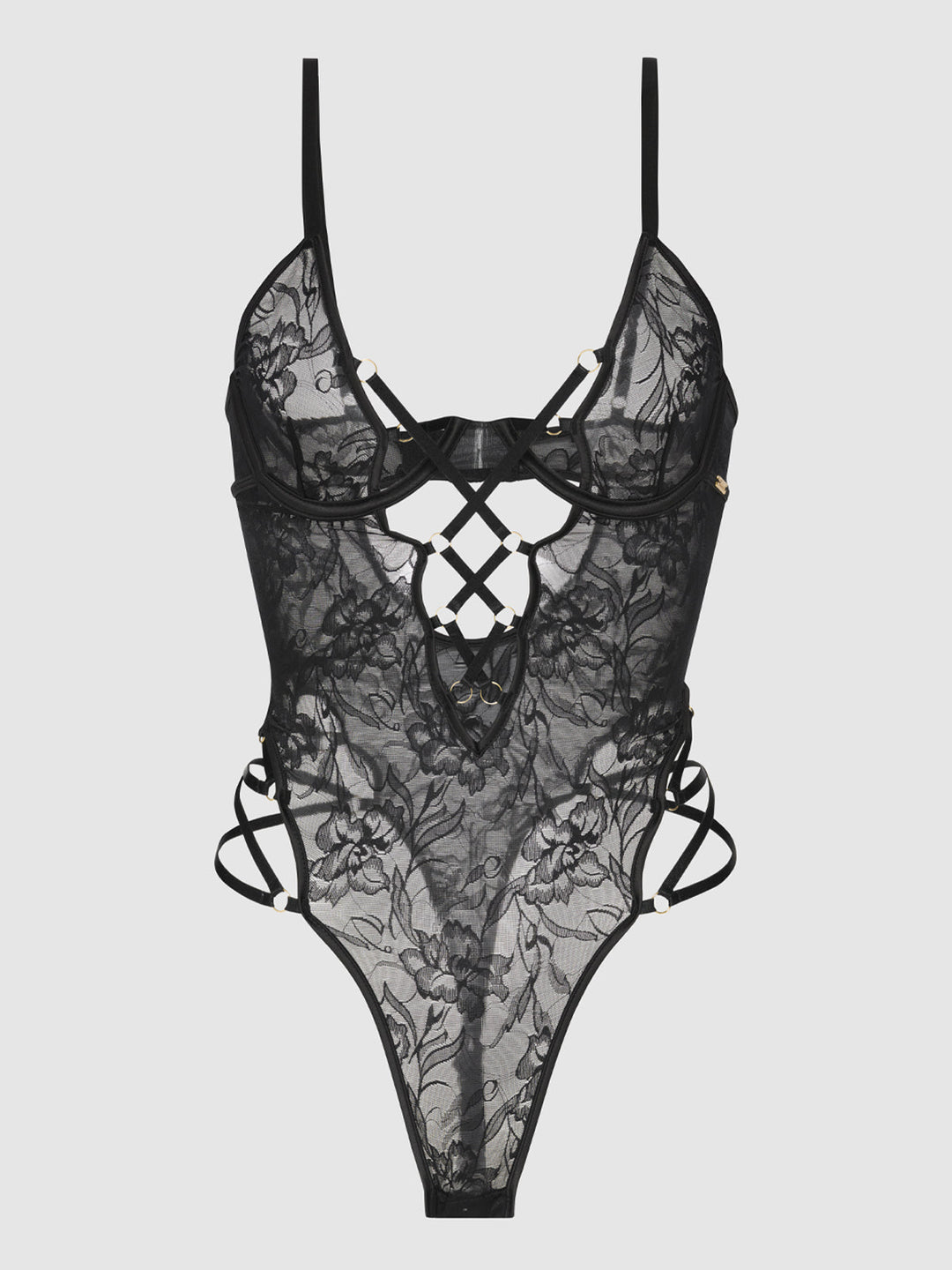 FLORA STRAPPY LACE TEDDY
