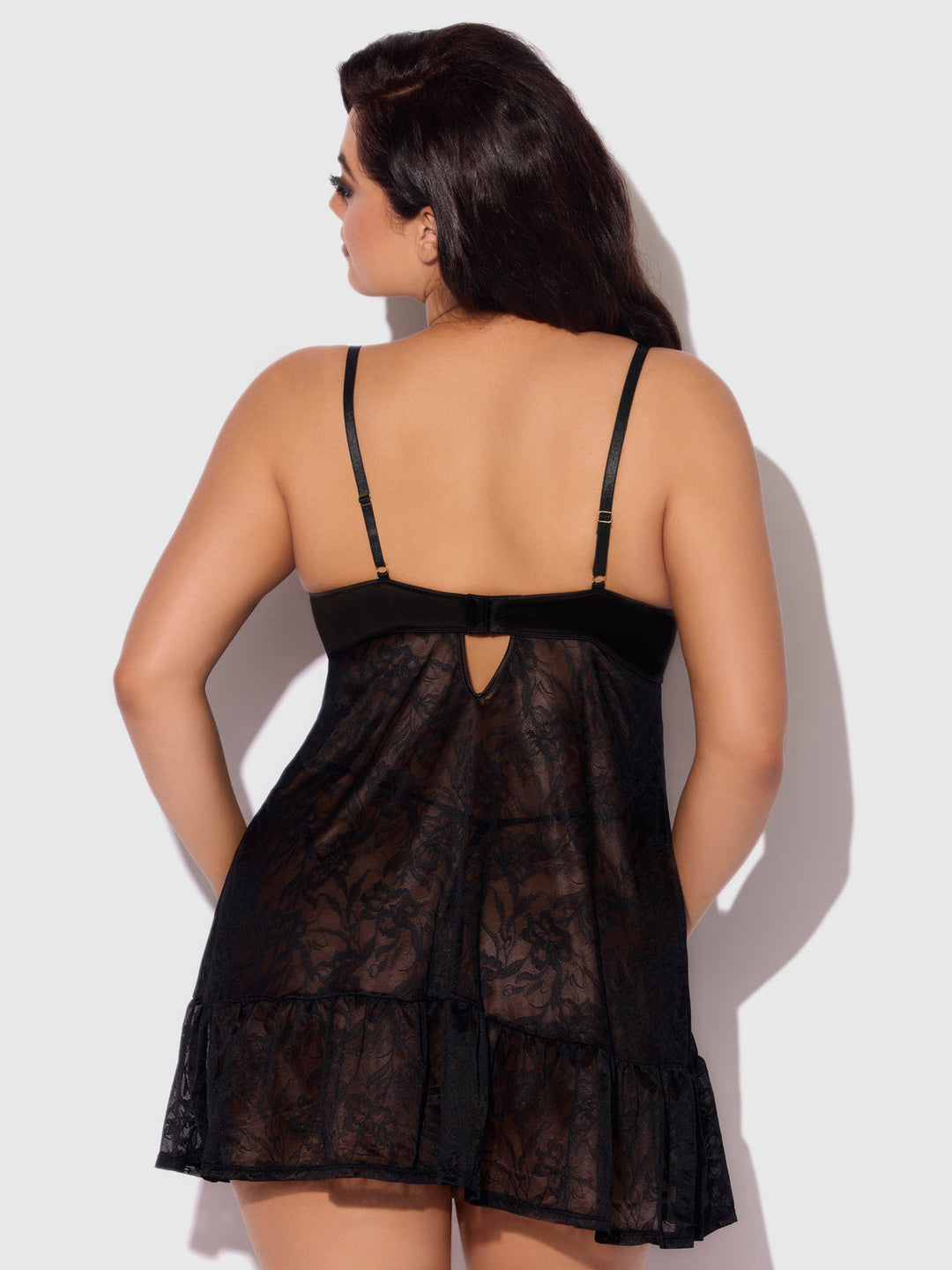 FLORA  LACE BABYDOLL &amp; G-STRING SET