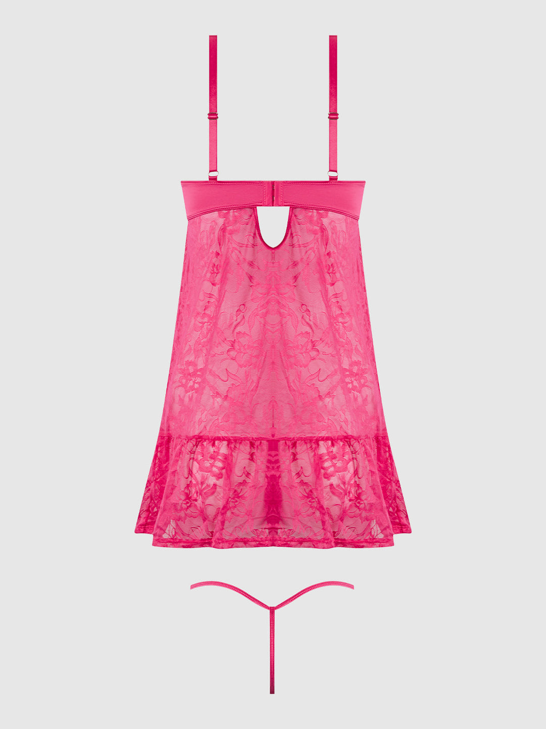 FLORA  LACE BABYDOLL &amp; G-STRING SET