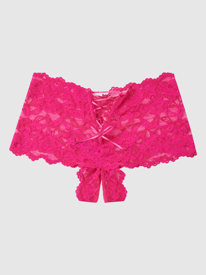 BELLA LACE CROTCHLESS CHEEKY