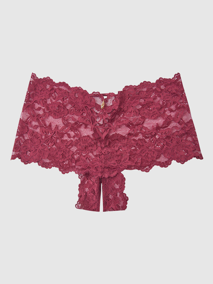 BELLA LACE CROTCHLESS CHEEKY