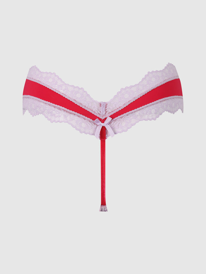 VERA MICRO &amp; LACE TRIM G-STRING