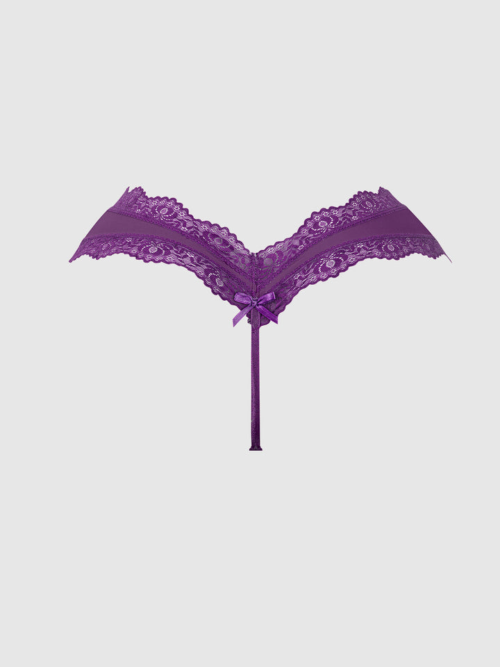 VERA MICRO &amp; LACE TRIM G-STRING