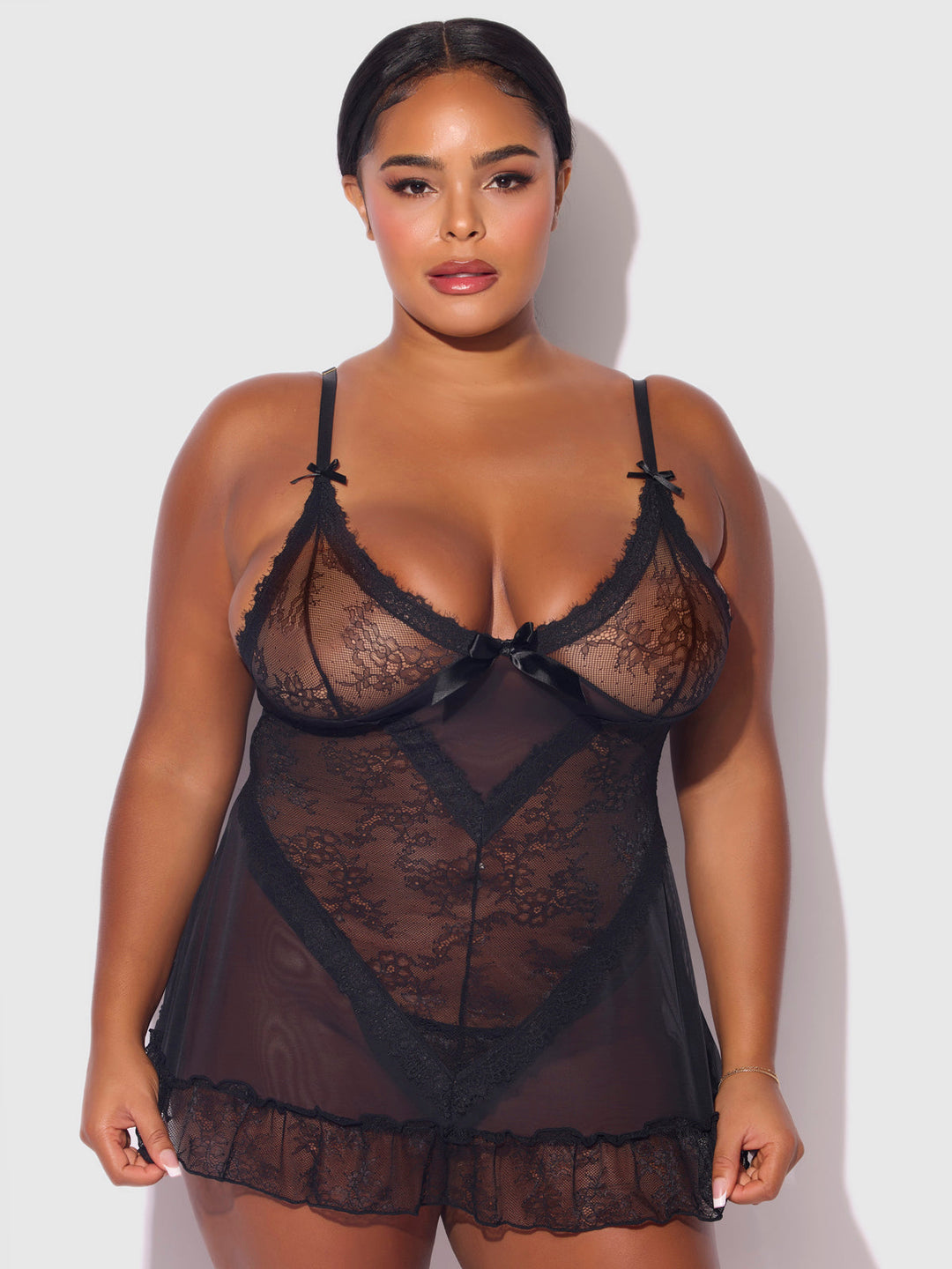 KIKI LACE BABYDOL &amp; G-STRING SET