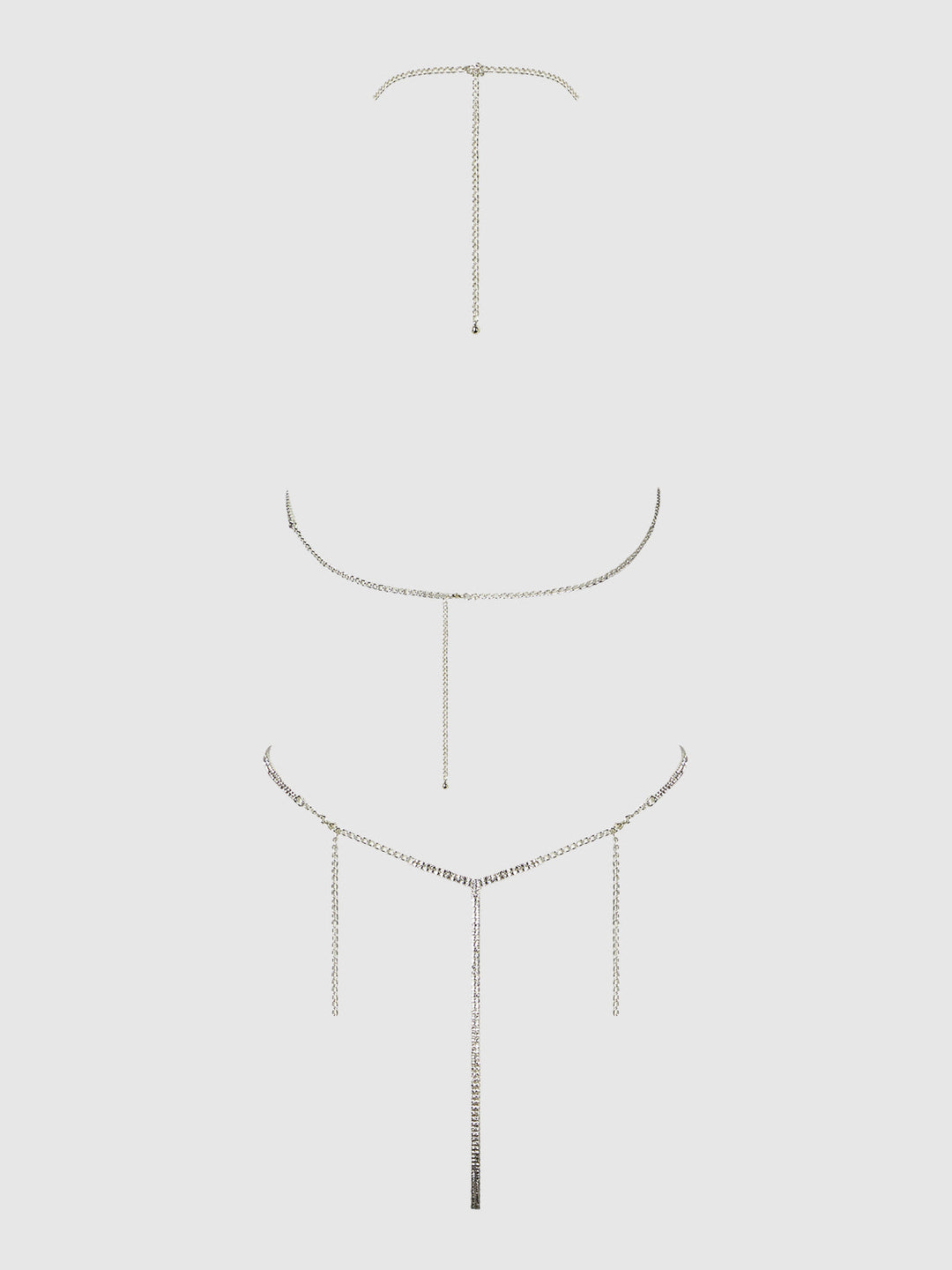 RHINESTONE DANGLE FRINGE TEDDY