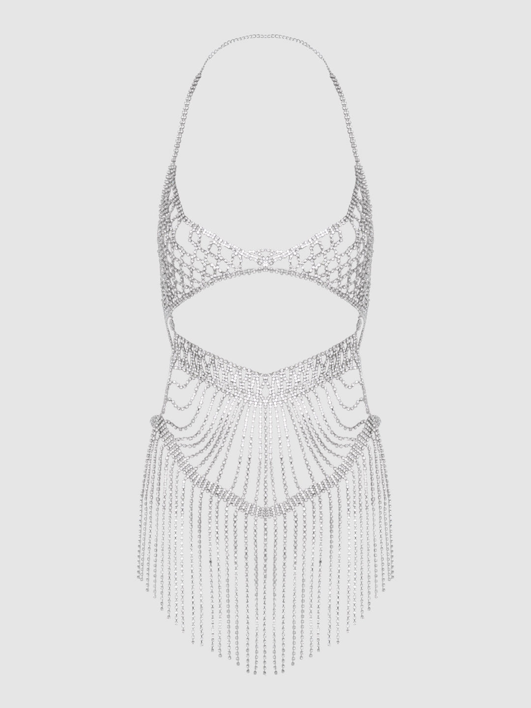 RHINESTONE NETTED CHEMISE