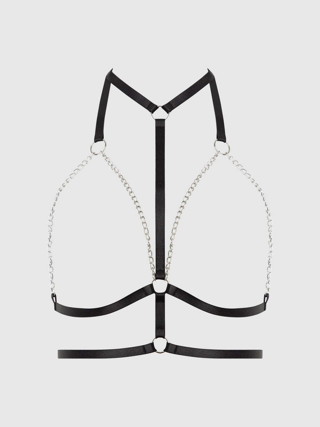 CHAIN &amp; ELASTIC DOUBLE HARNESS TOP