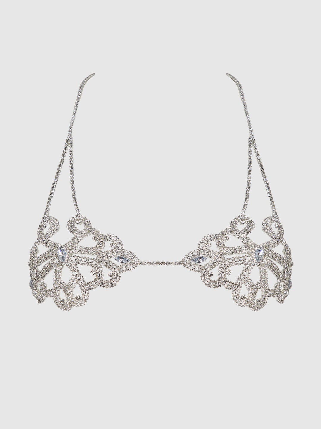 RHINESTONE SWIRL KNOT BRALETTE