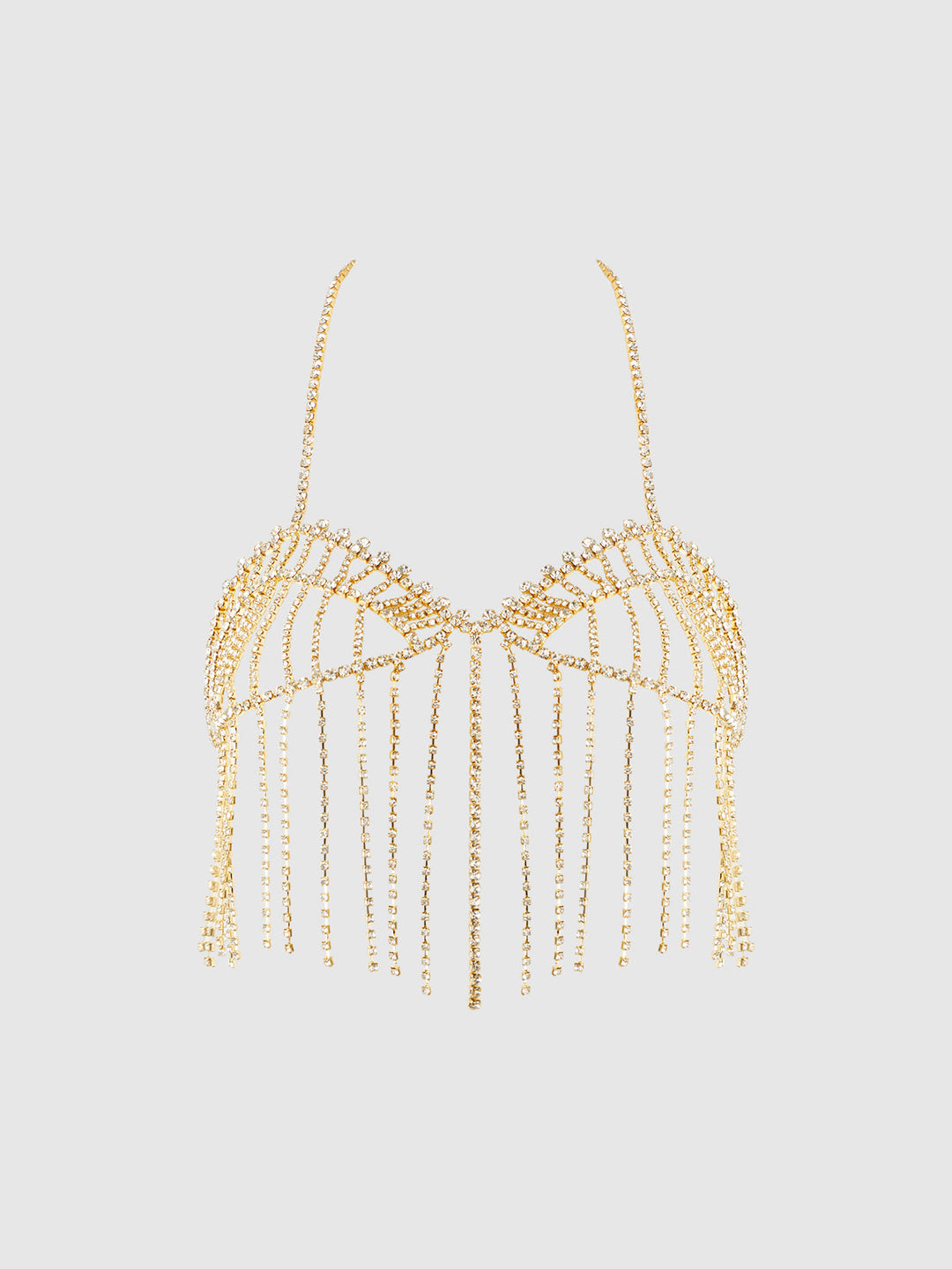 RHINESTONE FRINGE CROPPED CAMI TOP