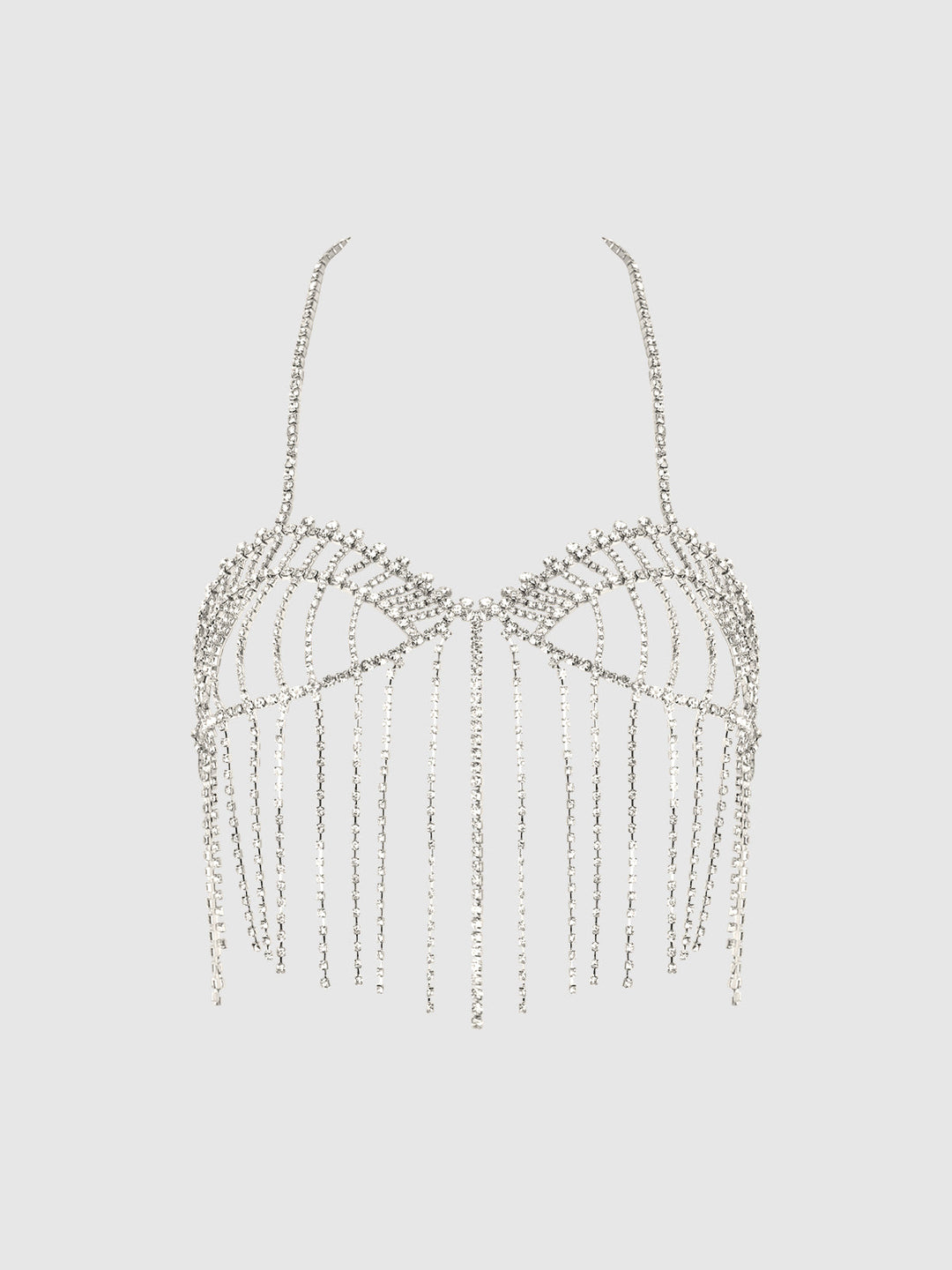 RHINESTONE FRINGE CROPPED CAMI TOP